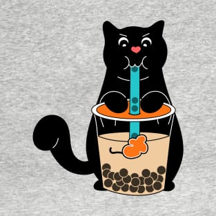 Cat with Boba, Boba Cat T-Shirt